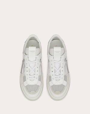 Sneaker Low-Top Vl7N In Vitello, Tessuto Rete E Nastri