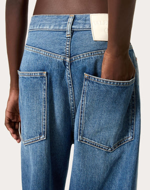 Pantaloni In Medium Blue Denim 