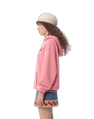 Felpa In Cotone Con Cappucco E Stampa Chez Valentino