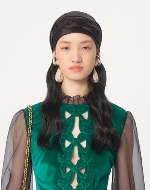 Abito Corto In Organza Ricamato