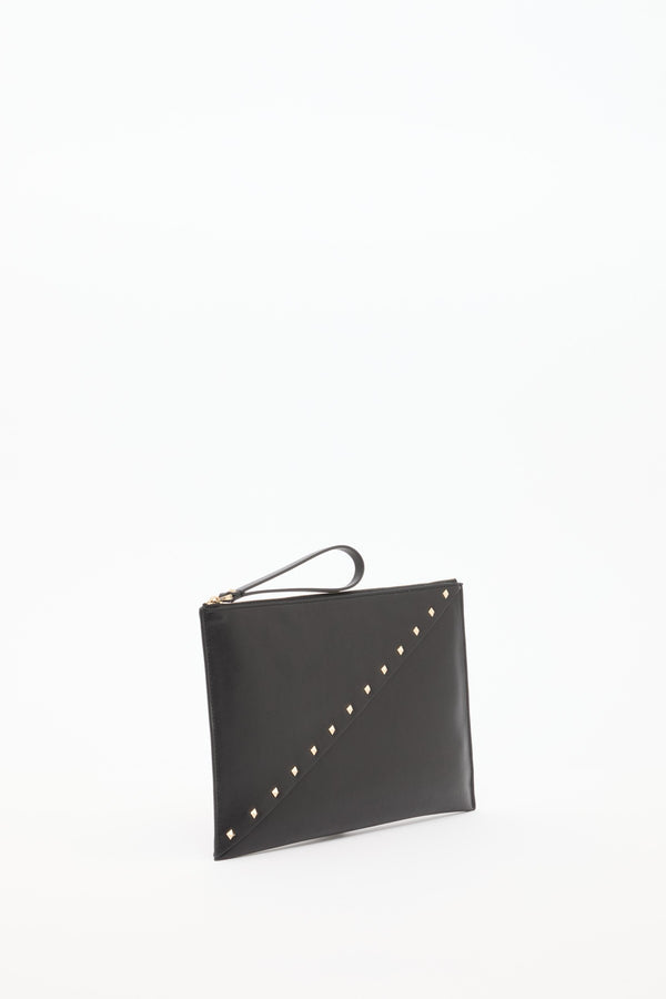 POUCH VALENTINO GARAVANI ROCKSTUD WISPY IN VITELLO