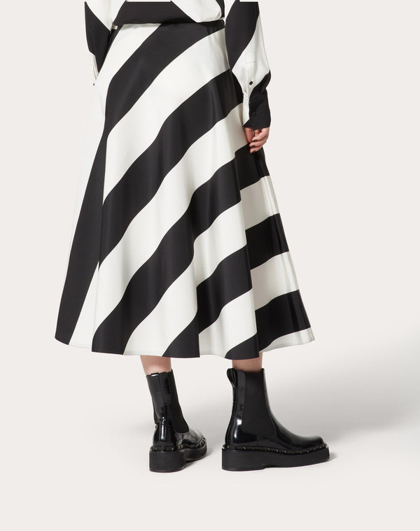 Gonna Midi In Crepe Couture Strhype 