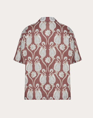 Camicia Da Bowling In Lino Con Stampa Metamorphos Tulips