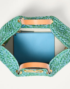 Borsa Shopping Media In Crochet Di Rafia