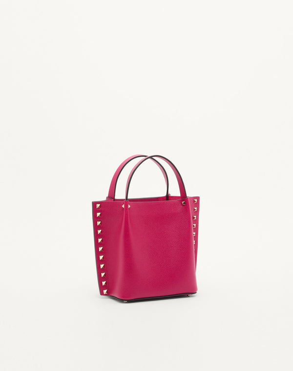 BORSA SHOPPING PICCOLA ROCKSTUD IN VITELLO GRANATO 