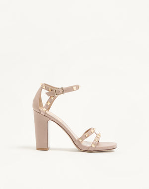 SANDALO ROCKSTUD IN VITELLO STAMPA ALCE 100MM