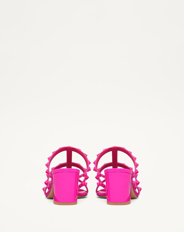 Sandalo Slider Rockstud In Vernice 60Mm