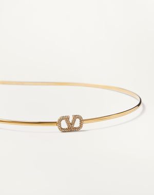Cerchietto Vlogo Signature In Metallo E Cristalli Swarovski®