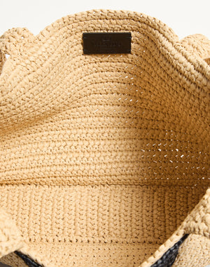Borsa Shopping Media Valentino Garavani Viva Superstar In Rafia