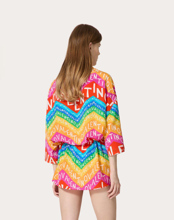 Camicia In Crepe De Chine Valentino Chevron 24 