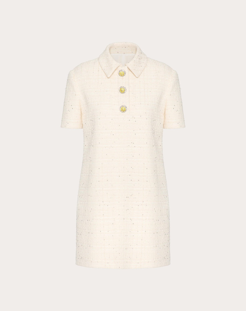 Abito Corto In Delicate Tweed 