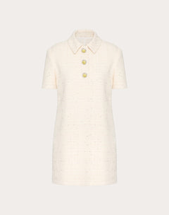 Abito Corto In Delicate Tweed
