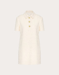 Abito Corto In Delicate Tweed