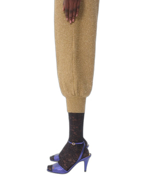 Pantaloni Di Maglia In Lurex 