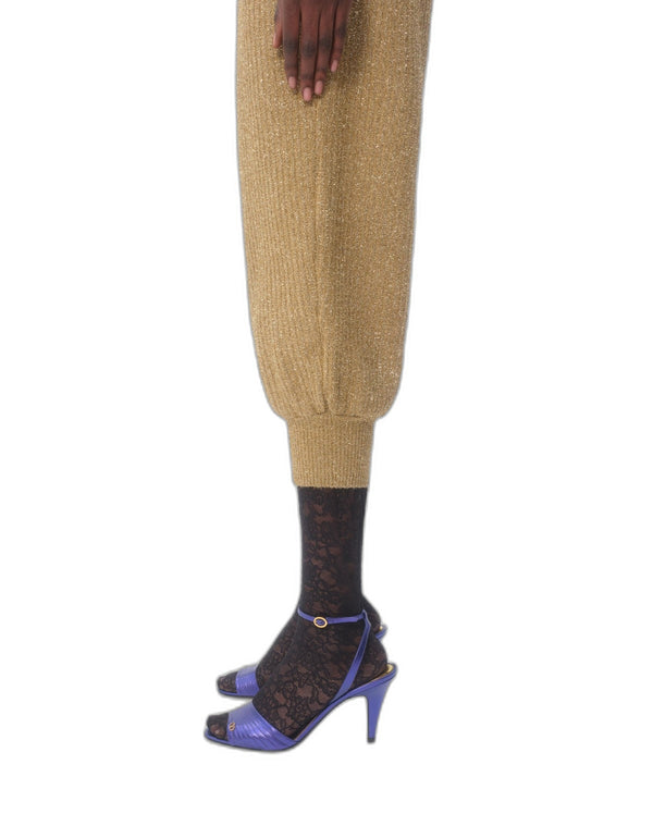 Pantaloni Di Maglia In Lurex 