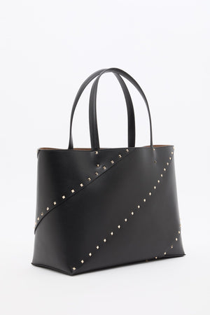 BORSA SHOPPING VALENTINO GARAVANI ROCKSTUD WISPY IN VITELLO 