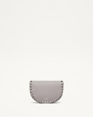 Mini Borsa A Tracolla Rockstud In Vitello Granato