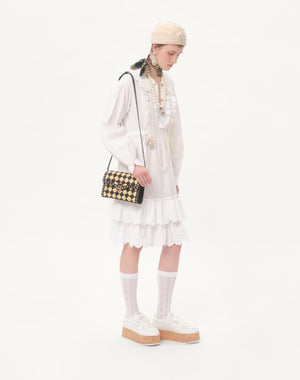 Borsa Piccola A Tracolla Valentino Garavani Rockstud Ricamata In Rafia