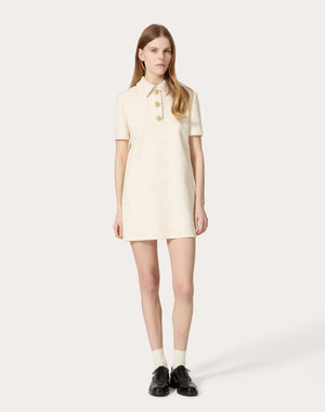 Abito Corto In Delicate Tweed 