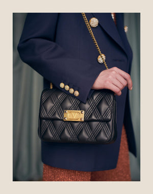 Borsa A Spalla Media Valentino Garavani Quiltie 67 In Nappa Trapuntata