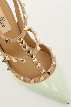 Décolleté Rockstud In Vernice Con Cinturini 100Mm