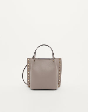 BORSA SHOPPING PICCOLA ROCKSTUD IN VITELLO GRANATO 