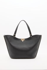 BORSA SHOPPING ROCKSTUD IN VITELLO GRANATO