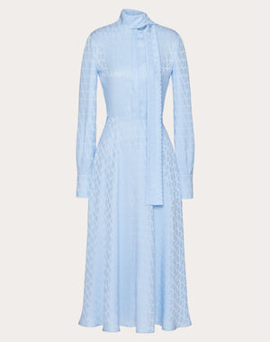 Abito Midi In Silk Jacquard Toile Iconographe 