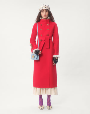 Clutch Valentino Garavani Locò In Tessuto Moiré Con Logo Gioiello