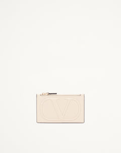 PORTACARTE CON ZIP VLOGO WALK IN VITELLO