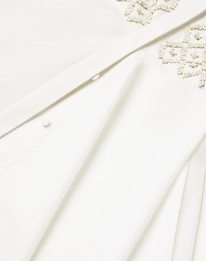 Chemisier  In Compact Popeline Ricamato 