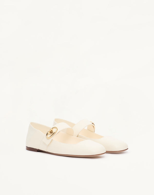 Ballerina Mary-Jane Vlogo Locker In Vitello