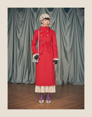 Clutch Valentino Garavani Locò In Tessuto Moiré Con Logo Gioiello