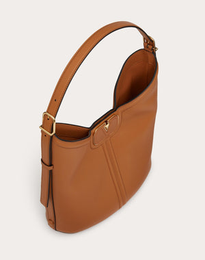 Borsa Hobo Vlogo Leather In Vitello Granato