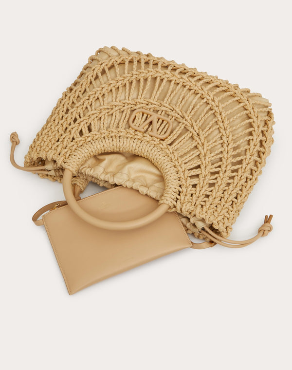 Borsa Shopping Valentino Garavani Allknots In Corda Intrecciata 