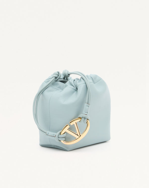 MINI BORSA A SACCHETTO VLOGO POUF IN NAPPA