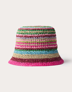Cappello Bucket Vlogo The Bold Edition In Rafia