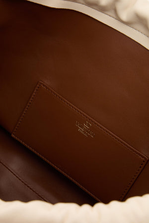 BORSA A SACCHETTO VLOGO POUF IN NAPPA