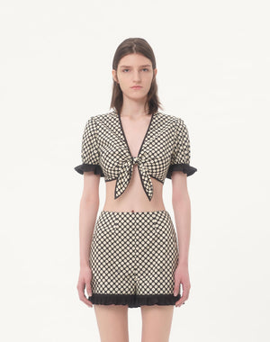 Top In Popeline Stampa Plus De Pois