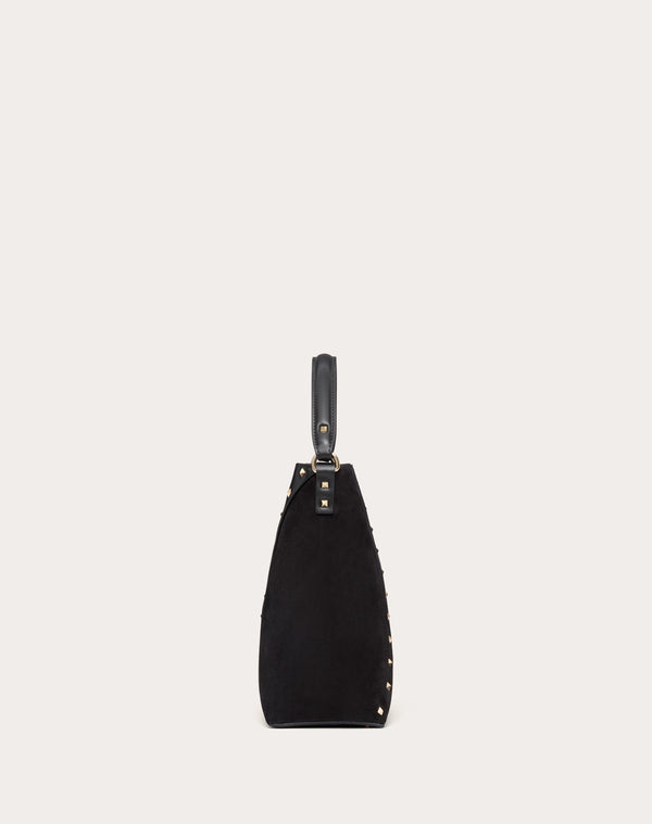 Borsa A Secchiello Valentino Garavani Valentino Garavani Rockstud Wispy In Vitello E Camoscio