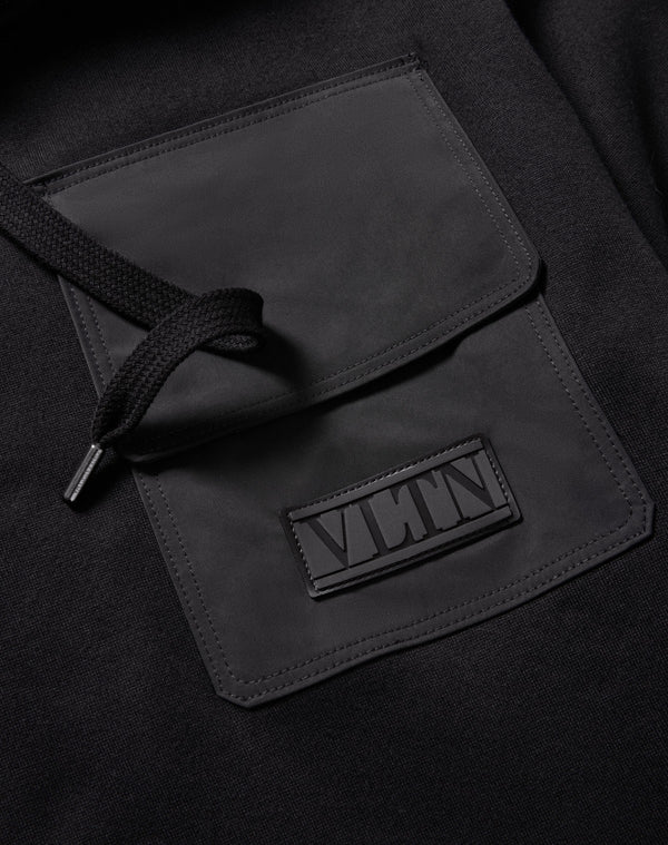 Felpa In Cotone Tecnico Con Cappuccio E Vltn Tag