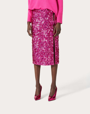 Gonna In Organza Ricamata 