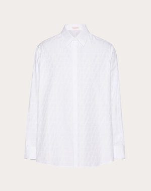 Camicia In Popeline Di Cotone Con Motivo Toile Iconographe