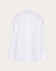Camicia In Popeline Di Cotone Con Motivo Toile Iconographe