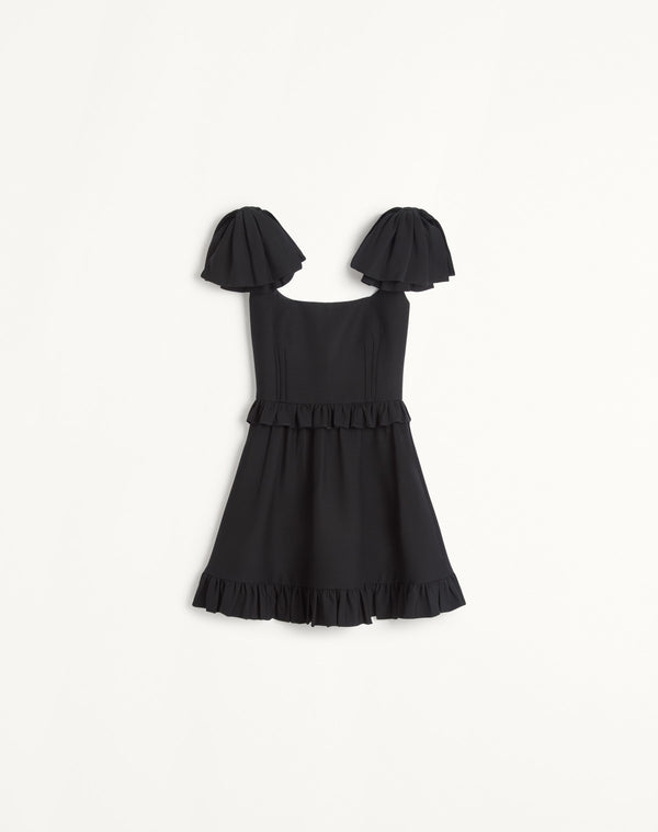 Abito Corto In Crepe Couture 