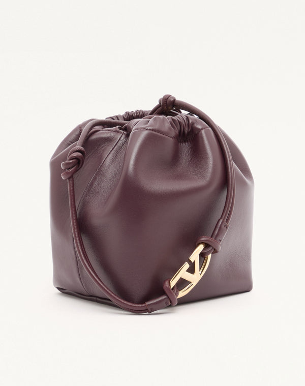 BORSA A SACCHETTO VLOGO POUF IN NAPPA