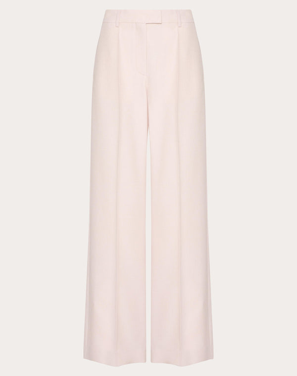 Pantalone In Textured Wool Silk 