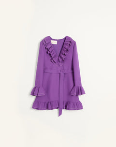 Abito Corto In Crepe Couture 