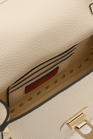 BORSA PICCOLA A MANO ROCKSTUD IN VITELLO GRANATO