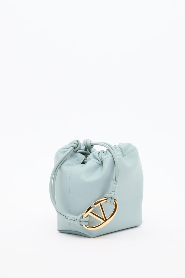 MINI BORSA A SACCHETTO VLOGO POUF IN NAPPA